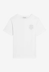 Dolce & Gabbana Kids Boys Appliqué Badge T-shirt White L4JTHU G7QK3 W0800