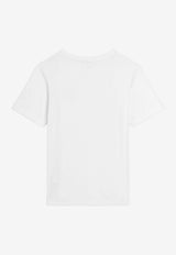 Dolce & Gabbana Kids Boys Appliqué Badge T-shirt White L4JTHU G7QK3 W0800