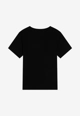 Dolce & Gabbana Kids Boys DG Crown Patch T-shirt Black L4JTHU G7O6O N0000