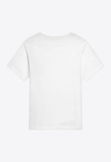 Dolce & Gabbana Kids Boys DG Crown Patch T-shirt White L4JTHU G7O6O W0800