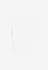 Dolce & Gabbana Kids Boys Signature Logo Jersey T-shirt White L4JTHV G7P4Y W0111