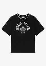 Dolce & Gabbana Kids Boys Logo Print Oversized T-shirt Black L4JTHV G7PTO N0000