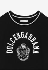 Dolce & Gabbana Kids Boys Logo Print Oversized T-shirt Black L4JTHV G7PTO N0000