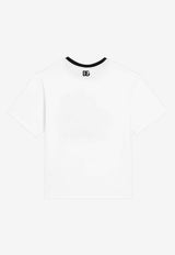 Dolce & Gabbana Kids Boys Logo Print Crewneck T-shirt White L4JTHV G7O6J W0800