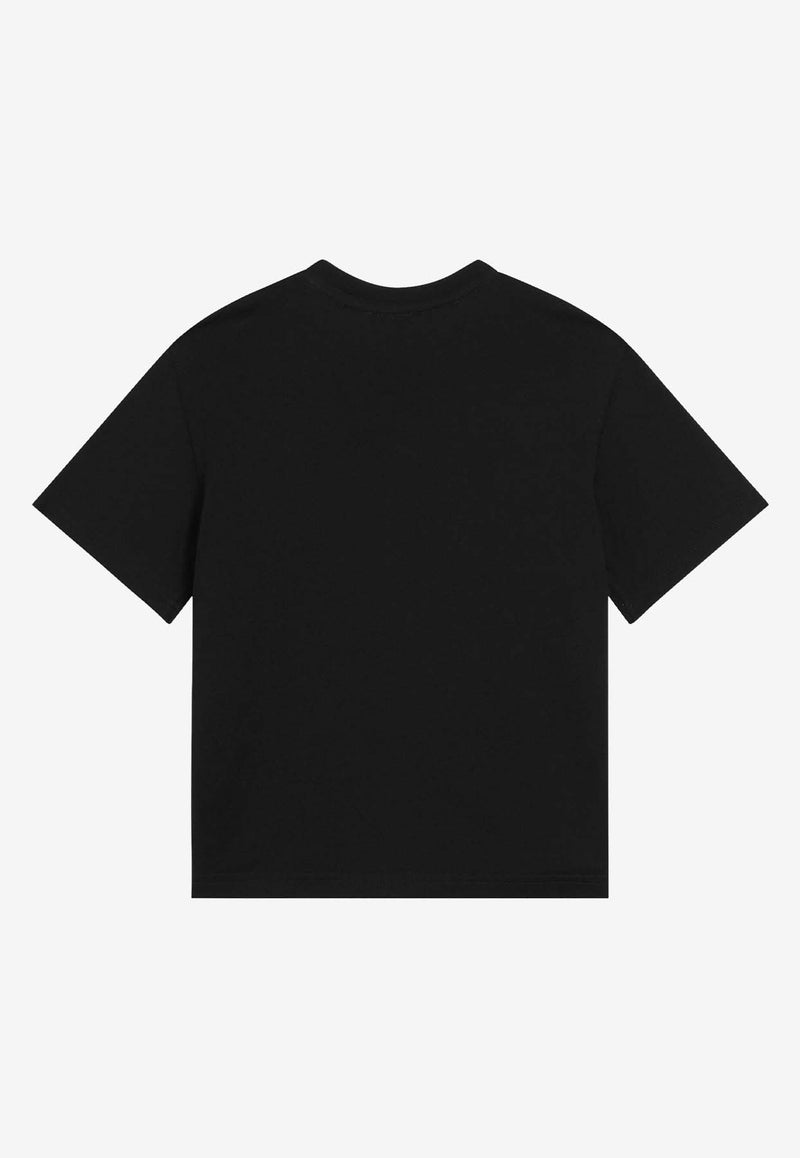 Dolce & Gabbana Kids Boys Bandana Print T-shirt Black L4JTHV G7OK4 N0000