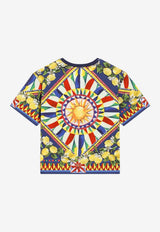 Dolce & Gabbana Kids Boys Carretto Print T-shirt Multicolor L4JTJW II7LB HH6FC