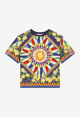 Dolce & Gabbana Kids Boys Carretto Print T-shirt Multicolor L4JTJW II7LB HH6FC