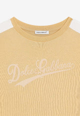 Dolce & Gabbana Kids Boys Logo Print Jersey T-shirt Yellow L4JTKD G7PWQ A0003