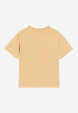 Dolce & Gabbana Kids Boys Logo Print Jersey T-shirt Yellow L4JTKD G7PWQ A0003