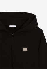Dolce & Gabbana Kids Boys Bandana Print Zip-Up Hoodie Black L4JWKG G7OK1 N0000