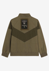 Dolce & Gabbana Kids Boys Logo Tape Oversized Sweatshirt Green L4JWND G7PTU V0432
