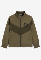 Dolce & Gabbana Kids Boys Logo Tape Oversized Sweatshirt Green L4JWND G7PTU V0432