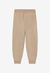 Dolce & Gabbana Kids Boys Embroidered Track Pants Beige L4KP16 JGMF0 M0263