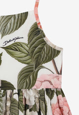 Dolce & Gabbana Kids Girls Hydrangea Print Poplin Dress Multicolor L54DN8 HS5T6 HA5XG
