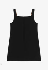 Dolce & Gabbana Kids Girls Wool Crepe Mini Dress Black L54DO3 FU2TZ N0000