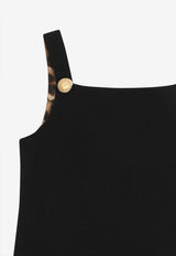 Dolce & Gabbana Kids Girls Wool Crepe Mini Dress Black L54DO3 FU2TZ N0000