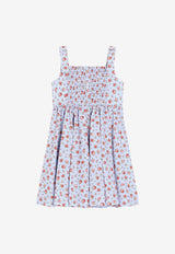 Dolce & Gabbana Kids Girls Small Rose Print Sleeveless Poplin Dress Multicolor L54DQ6 HS5UL HC5XJ