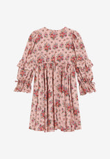 Dolce & Gabbana Kids Girls Small Flower Bouquet Print Dress Multicolor L54DR2 FS8DO HF5XK