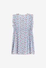 Dolce & Gabbana Kids Girls Small Rose Print Ruffled Dress Multicolor L54DR7 HS5UP HC5XJ