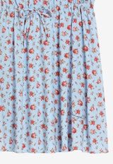 Dolce & Gabbana Kids Girls Small Rose Print Ruffled Dress Multicolor L54DR7 HS5UP HC5XJ