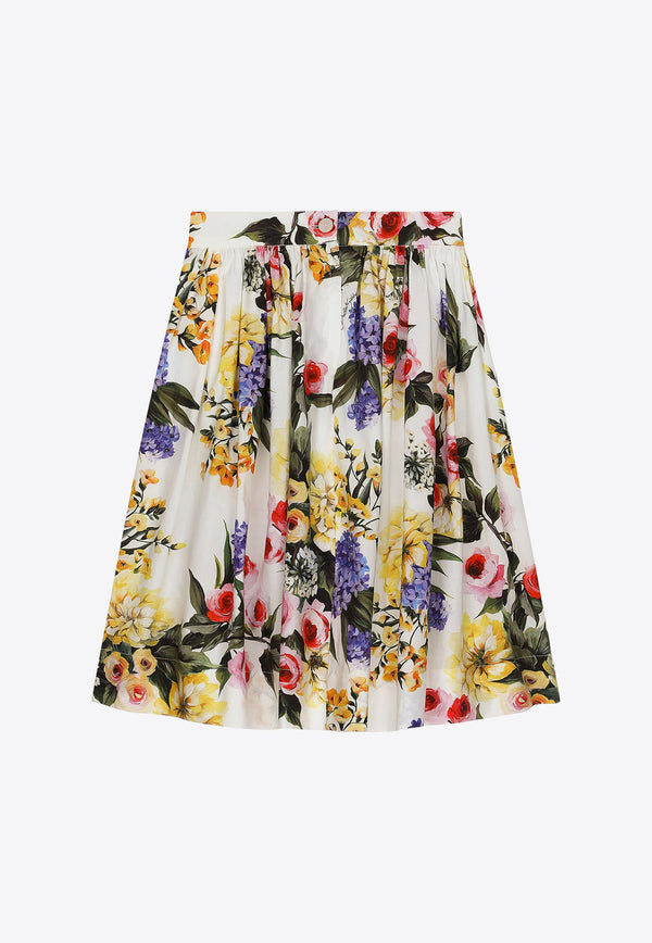 Dolce & Gabbana Kids Girls Garden Print Skirt L55I01 HS5Q5 HA4YB Multicolor