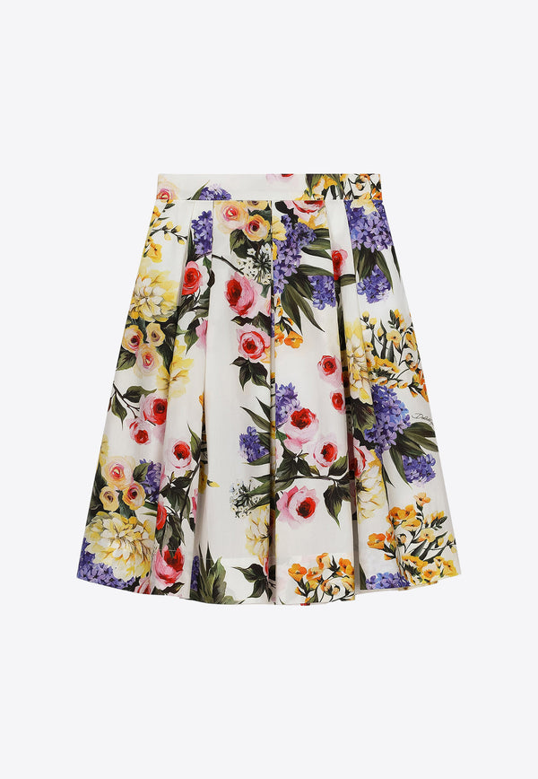Dolce & Gabbana Kids Girls Garden Print Skirt L55I01 HS5Q5 HA4YB Multicolor