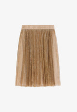 Dolce & Gabbana Kids Girls Tulle Lace Skirt Gold L55I78 G7PNC S0997