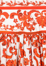 Dolce & Gabbana Kids Girls Majolica Print Ruffled Skirt Multicolor L56I02 G7P4J IO5DQ
