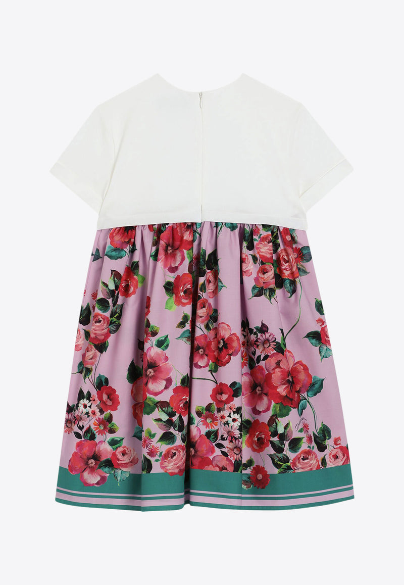 Dolce & Gabbana Kids Girls DG Logo Floral Dress Multicolor L5JD9R G7O9M S9000