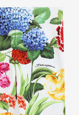 Dolce & Gabbana Kids Girls Floral Print Flared Pants Multicolor L5JPD8 FSG9W HA5KU