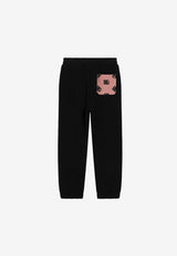 Dolce & Gabbana Kids Girls DG Logo Embroidered Track Pants Black L5JPF5 G7N9O N0000