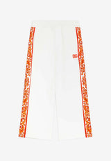 Dolce & Gabbana Kids Girls Majolica Print Track Pants White L5JPI8 G7P4K W0111