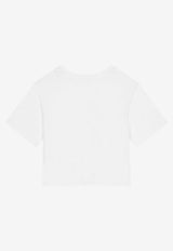 Dolce & Gabbana Kids Girls Logo Print Crewneck T-shirt L5JTLP G7L4L W0800