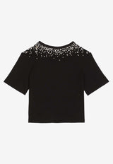 Dolce & Gabbana Kids Girls Rhinestone-Embellished T-shirt L5JTMD G7K2V N0000