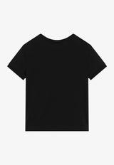 Dolce & Gabbana Kids Girls DG Rhinestones T-shirt Black L5JTNJ G7P2C N0000