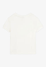 Dolce & Gabbana Kids Girls DG Rhinestones T-shirt White L5JTNJ G7P2C W0111