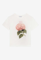 Dolce & Gabbana Kids Girls Hydrangea Print T-shirt White L5JTNK G7P1G W0111