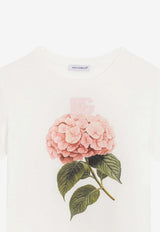 Dolce & Gabbana Kids Girls Hydrangea Print T-shirt White L5JTNK G7P1G W0111