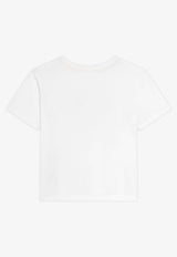 Dolce & Gabbana Kids Girls DG Crystal Embellished T-shirt White L5JTNK G7PMC W0111