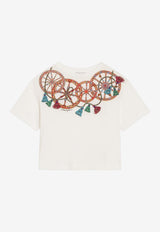 Dolce & Gabbana Kids Girls Printed Crewneck T-shirt White L5JTNL G7P5Y W0111