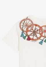 Dolce & Gabbana Kids Girls Printed Crewneck T-shirt White L5JTNL G7P5Y W0111