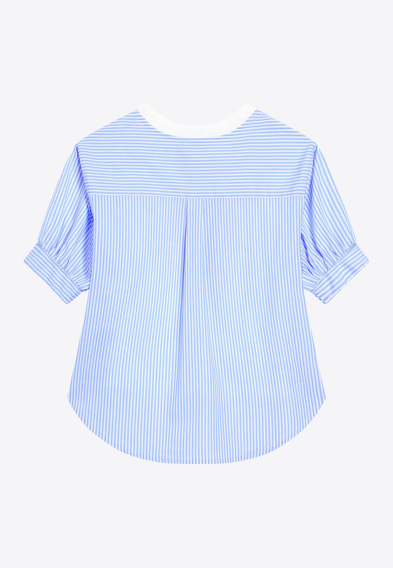 Dolce & Gabbana Kids Girls Floral DG Logo Patch T-shirt Multicolor L5JTPC G7O3X S9000