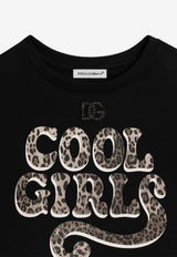Dolce & Gabbana Kids Girls Cool Girls Cropped T-shirt Black L5JTQH G7PXF N0000