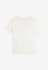 Dolce & Gabbana Kids Girls Crystal-Embellished DG and Bow T-shirt White L5JTQM G7PYG W0111
