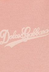 Dolce & Gabbana Kids Girls Signature Logo Zip-Up Hoodie Pink L5JWCV G7PWH F0079
