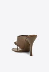 Loewe Toggle 90 Leather Thong Sandals Brown L815465XBALE/S_LOEW-3980