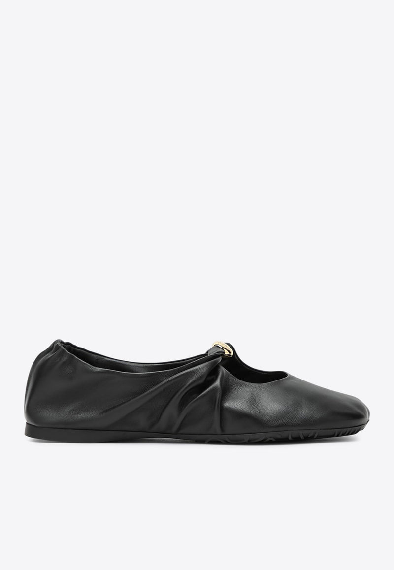 Loewe Nappa Pebble Ballet Flats Black L815466X46LE/R_LOEW-1100