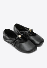 Loewe Nappa Pebble Ballet Flats Black L815466X46LE/R_LOEW-1100