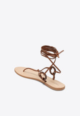 Manebi Mer Gladiator Leather Sandals Brown L8.4Y0LE/O_MANEB-TA