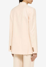 Loulou Studio Lahari Single-Breasted Blazer Cream LAHARIVI/O_LOULO-CR